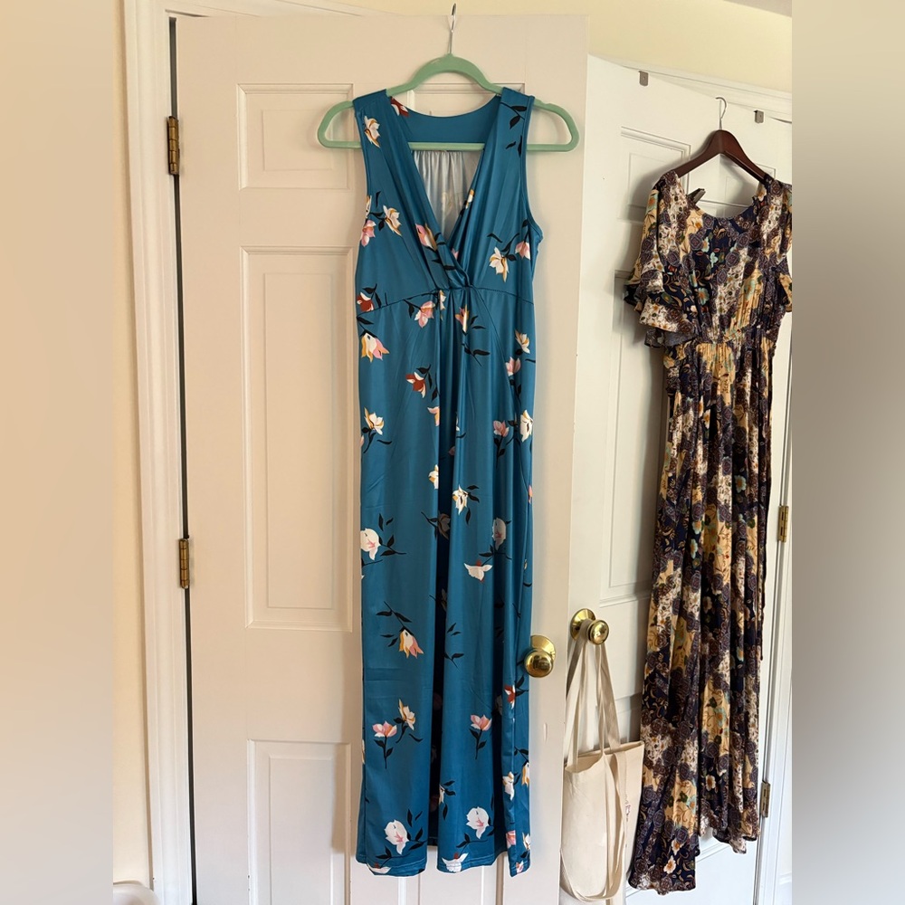 Floral Maxi Dress in Blue